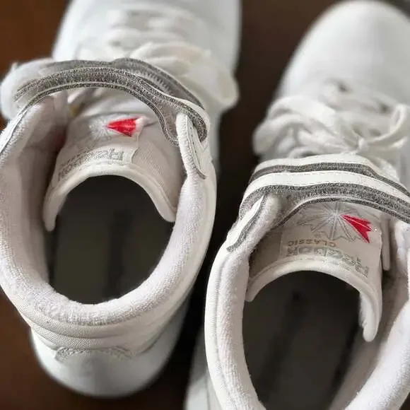 Reebok Freestyle Hi High Top Sneakers White Women's Size 7 - Picture 3 of 5